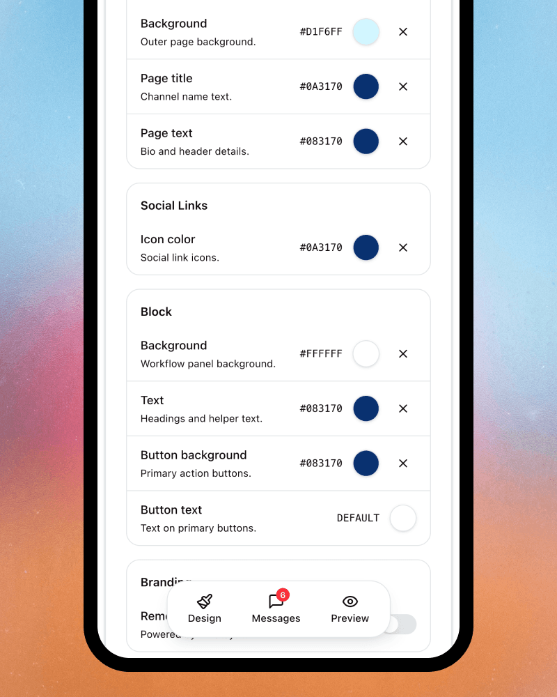 Match your show branding