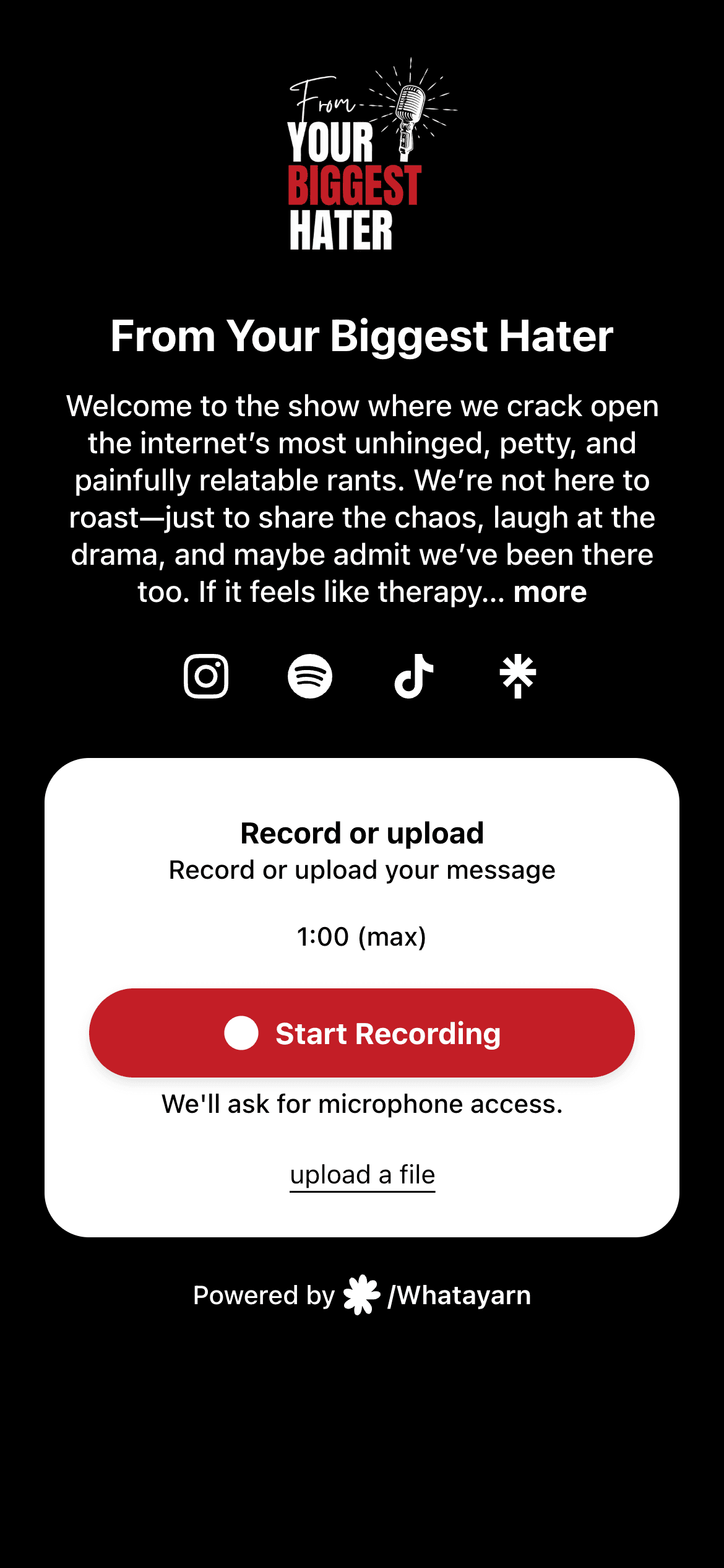 From Your Biggest Hater page